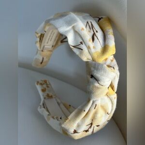 Spartina 449 Yellow Floral Twist Knot Linen Headband Women Casual Hair Accessory